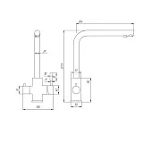 Смеситель для кухонной мойки PAINI Norda NRYO6433VEB90 фото 4
