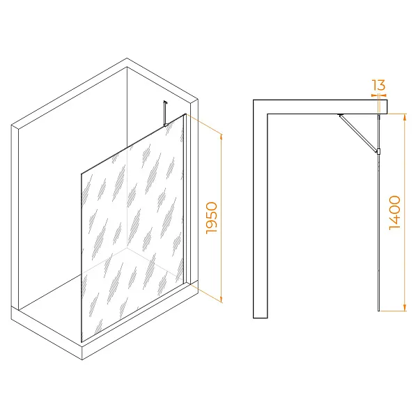 Душевая перегородка RGW Walk In 351011014-11 фото 2