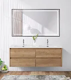 Зеркало BelBagno Kraft 140x80 SPC-KRAFT-1400-800-LED-TCH-WARM-NERO с подсветкой фото 7
