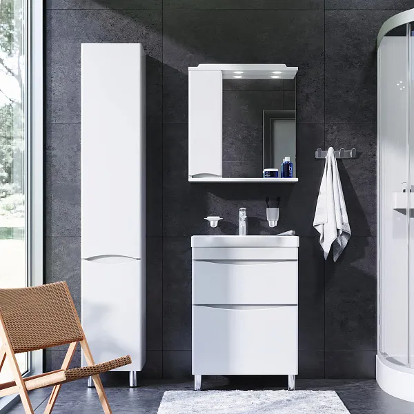 Тумба с раковиной Am.Pm Like 65 напольная, белый глянец фото 2