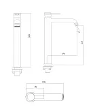 Смеситель для раковины Wonzon & Woghand TETRA WW-841226-BRG фото 1