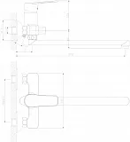 Смеситель Decoroom DR39 DR39043 для ванны с душем фото 2