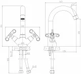 Смеситель Rossinka RS42 RS42-62 для раковины фото 2