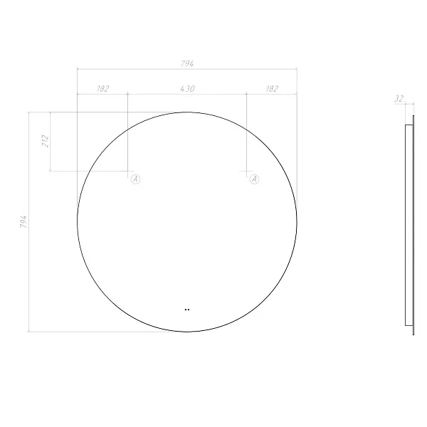 Зеркало Vigo Otti 79,40x79,40 4640027149694 с подсветкой фото 7