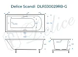 Ванна из искусственного камня Delice Scandi DLR330029RB-G фото 2