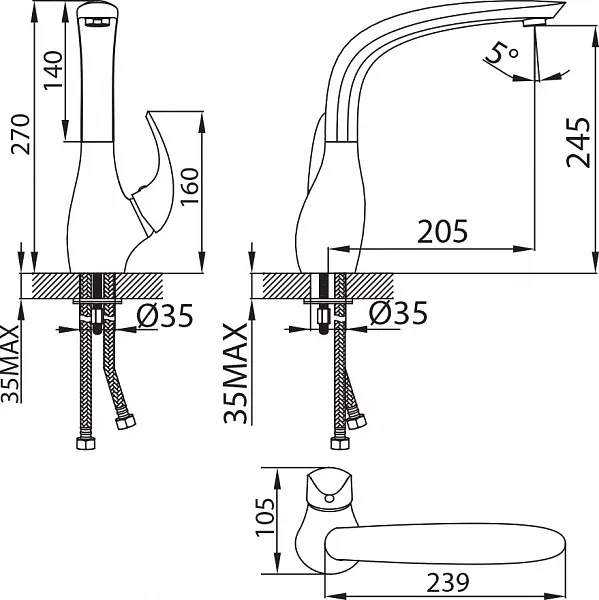 Смеситель Iddis Leaf LEASB00i05 для кухонной мойки фото 2