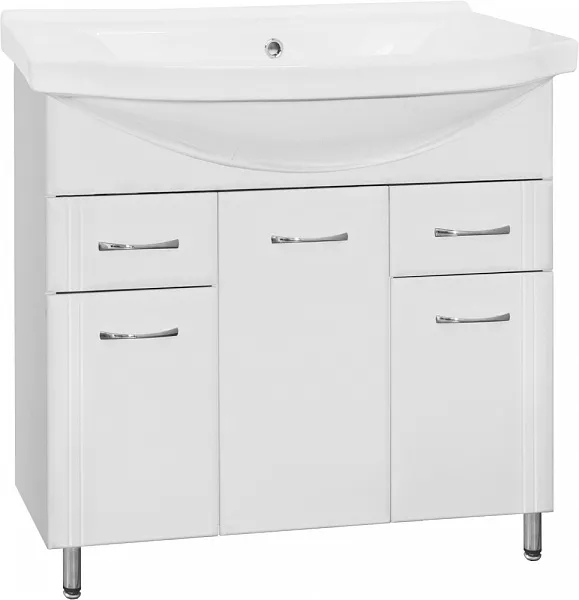 Мебель для ванной Style Line Эко Стандарт №26 90 напольная с зеркалом-шкафом Энигма фото 2