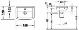 Рукомойник Duravit Starck 3 0750450000 (45 см) фото 3