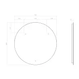 Зеркало Vigo Otti 90x90 4640027149717 с подсветкой фото 7