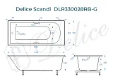 Ванна из искусственного камня Delice Scandi DLR330028RB-G фото 2