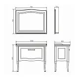 Зеркало Comforty Павия 95x75 00004147986CF с полочкой фото 3