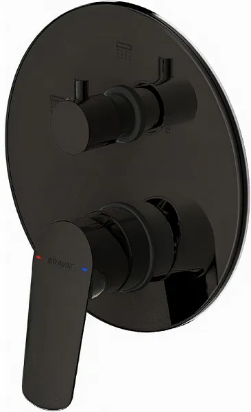 Смеситель Bravat Rhein PB8429564BW-3-ENG для ванны с душем фото 1