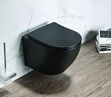 Унитаз Azario Grado AZ-0046-MB SP подвесной безободковый с сиденьем микролифт фото 2