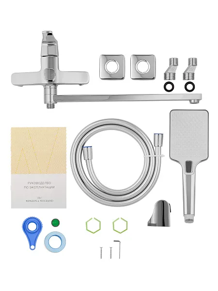 Смеситель для ванны с душем Wonzon & Woghand FLEX WW-639906-CR фото 6