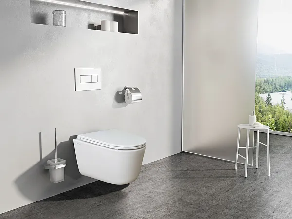Унитаз Creo Ceramique Lyon 2.0 LY1100R подвесной безободковый с сиденьем микролифт фото 7
