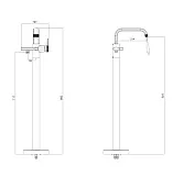 Смеситель для ванны с душем Wonzon & Woghand TETRA WW-841220-BRG фото 1