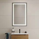 Зеркало BelBagno Kraft 50x80 SPC-KRAFT-500-800-SENS-NERO с подсветкой фото 8