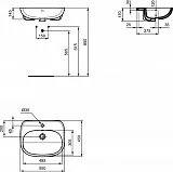 Раковина Ideal Standard Tesi 55 см T010001 фото 2
