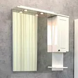 Зеркало Comforty Севилья 80x80 00003132625CF правая с подсветкой с полочкой фото 1