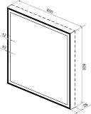 Зеркало Wellsee 7 Rays' Spectrum 60x60 см 172200410 c фронтальной подсветкой фото 9