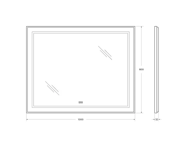 Зеркало BelBagno Kraft 100x80 SPC-KRAFT-1000-800-LED-TCH-WARM с подсветкой фото 8
