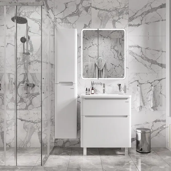 Зеркало-шкаф Grossman Адель 70x80 правая с подсветкой фото 2