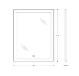 Зеркало BelBagno Kraft 70x90 SPC-KRAFT-700-900-LED-TCH-WARM с подсветкой фото 8