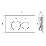 Кнопка смыва Point Виктория PN44061SB сталь брашированная фото 2