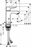 Смеситель Hansgrohe Metris 31186000 для раковины фото 4