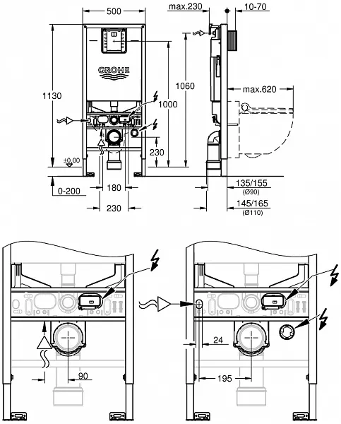 Инсталляция для унитаза Grohe Rapid SLX 39598000 фото 2