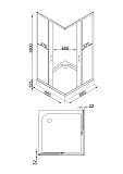 Душевой уголок OLIVE'S MINO U_MN-90PMS-SD-C фото 8