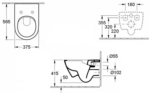 Унитаз Villeroy & Boch Subway 2.0 5614 R201 подвесной безободковый с микролифтом фото 8