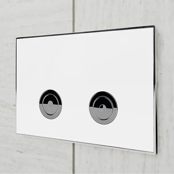 Клавиша смыва Point Венера PN44071WC двухцветная:белый, хром фото 3