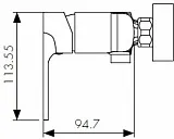 Смеситель Kaiser Linear 59177 для душа фото 2
