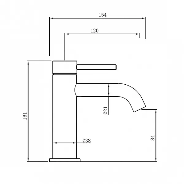 Смеситель для раковины ABBER Wasser Kreis 316 AF8110BG фото 5