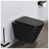 Унитаз Azario Teramo AZ-0052-UQ3MB подвесной безободковый с сиденьем микролифт фото 13