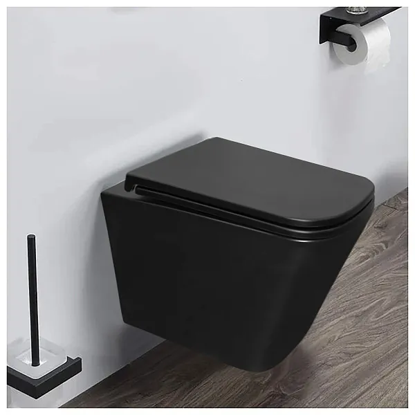 Унитаз Azario Teramo AZ-0052-UQ3MB подвесной безободковый с сиденьем микролифт фото 13