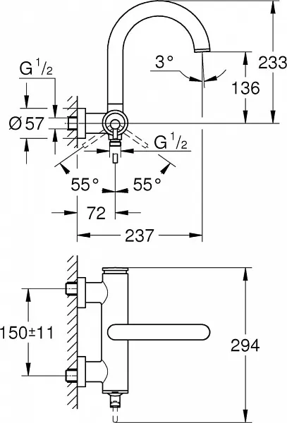 Смеситель Grohe Atrio New 32652DC3 для ванны с душем фото 2