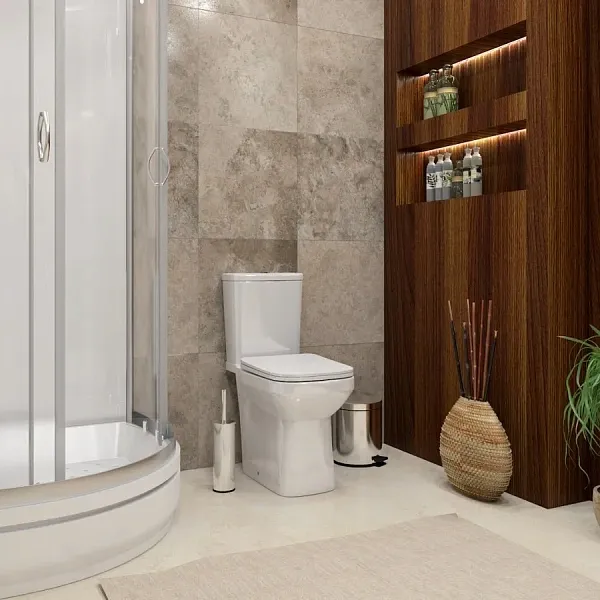 Унитаз-компакт Watersense Lana W00137 напольный безободковый с микролифтом фото 4