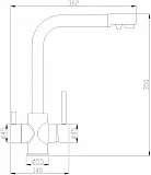 Смеситель Steel Hammer SH 552 SATIN для кухонной мойки фото 2