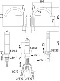 Смеситель Cezares Effect EFFECT-BVD-01 на борт ванны фото 2