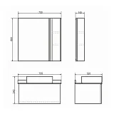 Зеркало Comforty Эдинбург 73x80 00004149063CF фото 2