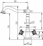 Смеситель ZorG Antic A 3005K-BR для кухонной мойки фото 4