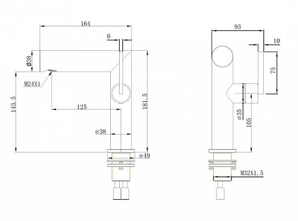 Смеситель для раковины ABBER Perfekte 316 AF8A10BGG фото 3