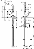Смеситель Hansgrohe Metris M71 73801000 для кухонной мойки фото 9