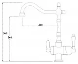 Смеситель ZorG Sanitary ZR 326 YF для кухонной мойки фото 2
