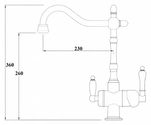 Смеситель ZorG Sanitary ZR 326 YF для кухонной мойки фото 2