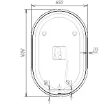 Зеркало Viant Марсель 100x65 4630160923923 с подсветкой фото 4