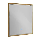 Зеркало Cezares Interni 100x90 CZR-SPC-INT-1000-900-LED-TCH-WARM-BORO с подсветкой Браш. золото фото 1