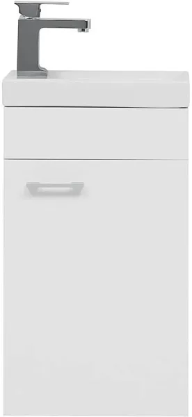 Тумба с раковиной Aquanet Нота 40 подвесная белая правая фото 1